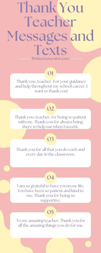 126 Thank You Teacher Messages And Texts